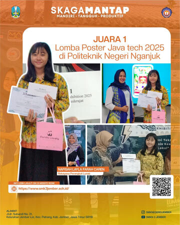 Juara 1 poster digital &quot;Java teach&quot; tingkat provinsi